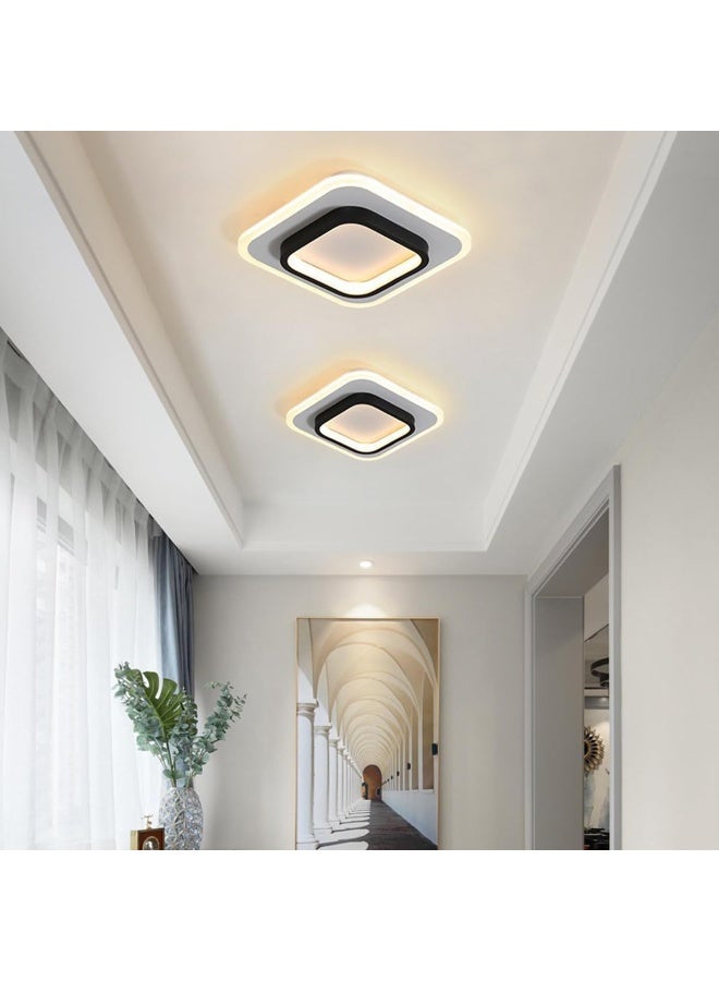 DUNISO Modern LED Ceiling Light, 24W Dimmable Square Flush Mount Hallway Light with Adjustable Lighting, Three Color Temperature,for Kitchen Hallway Corridor Balcony - Image 5